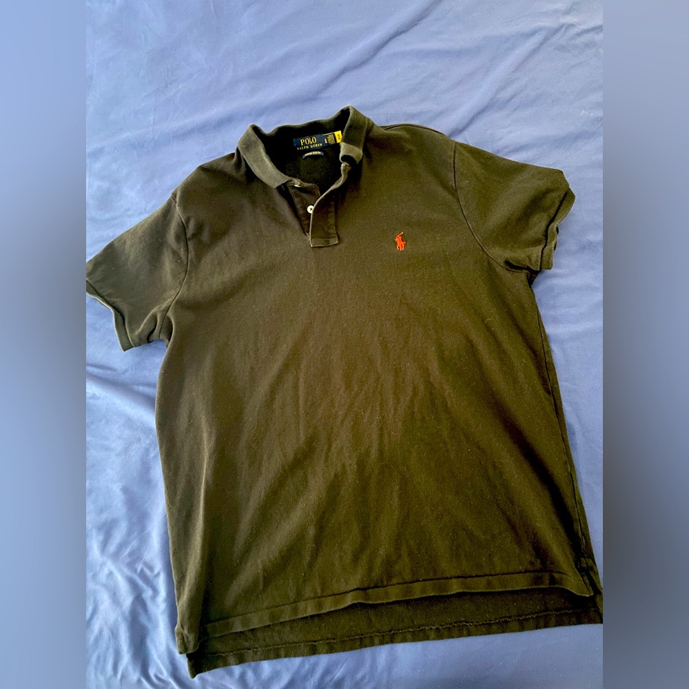 Black polo collar shirt classic fit XL